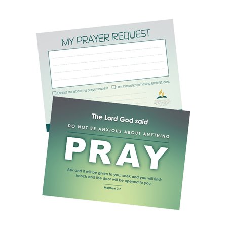 Prayer Request Cards SDA (25 PK)